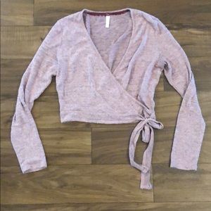 Xhilaration wrap front crop top